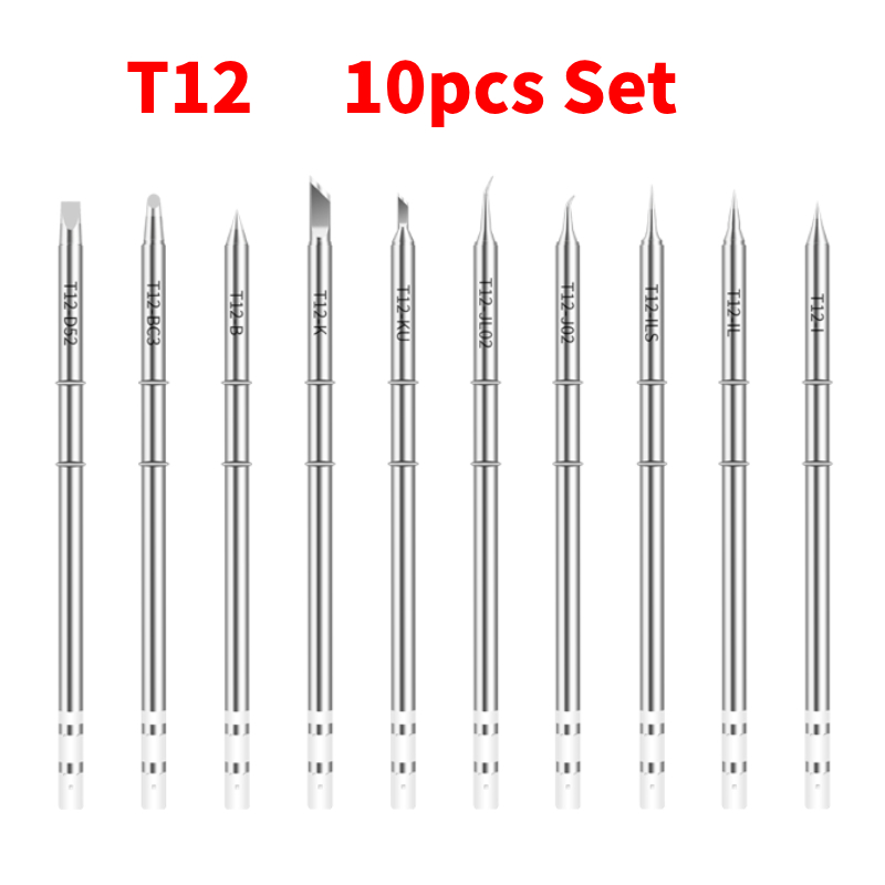 Industrial Laser Soldering Iron - 10 stks T12 Set Soldeerbout Tips