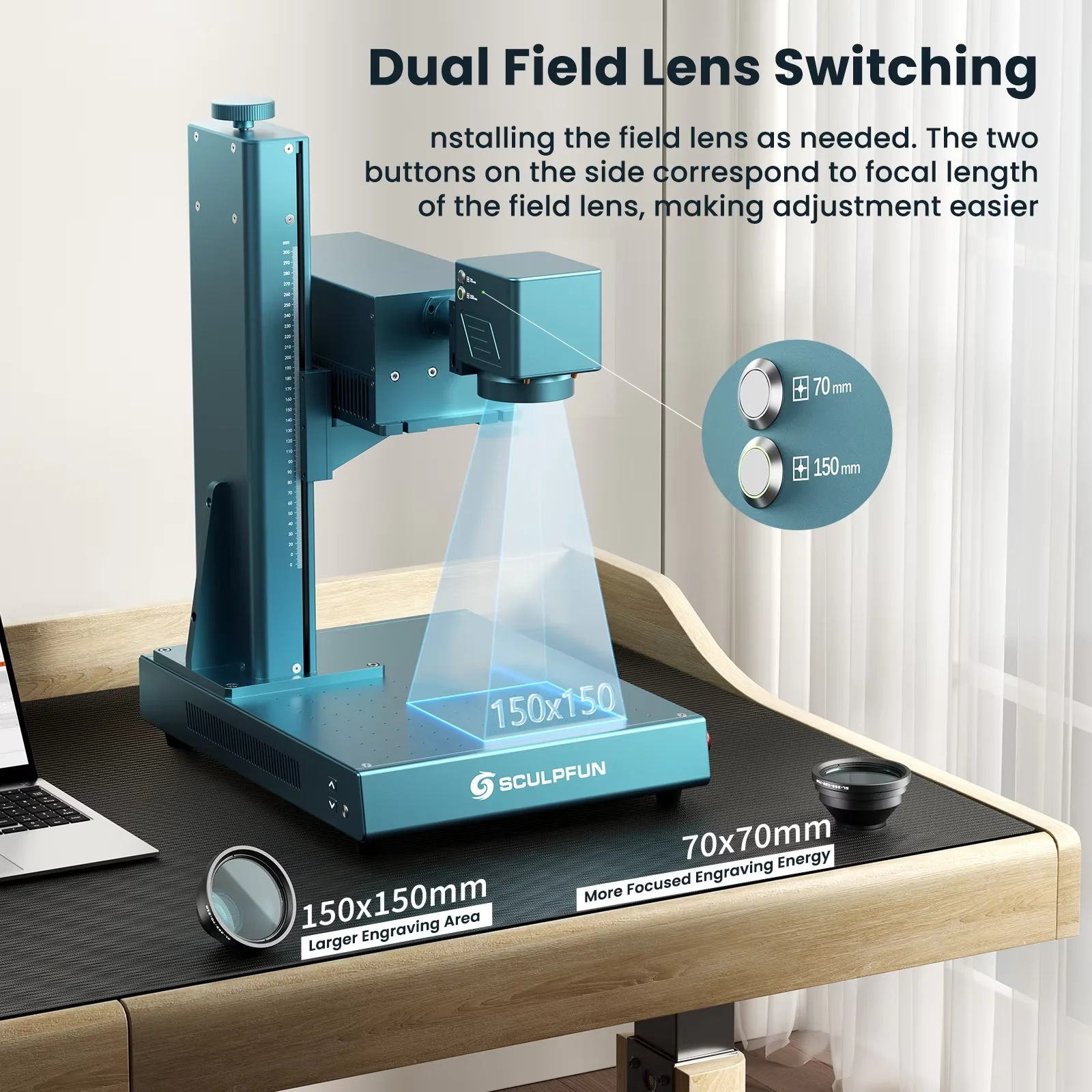 Industrial Grade Laser Engraver - SCULPFUN V5 UV-lasergraveermachine van industriële kwaliteit,
