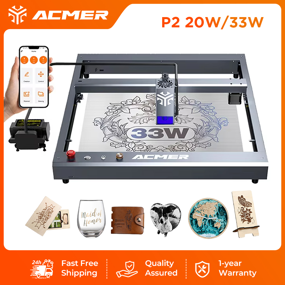 Industrial Laser Cutting Machines - ACMER P2 33W Lasergraveer- en snijmachine
