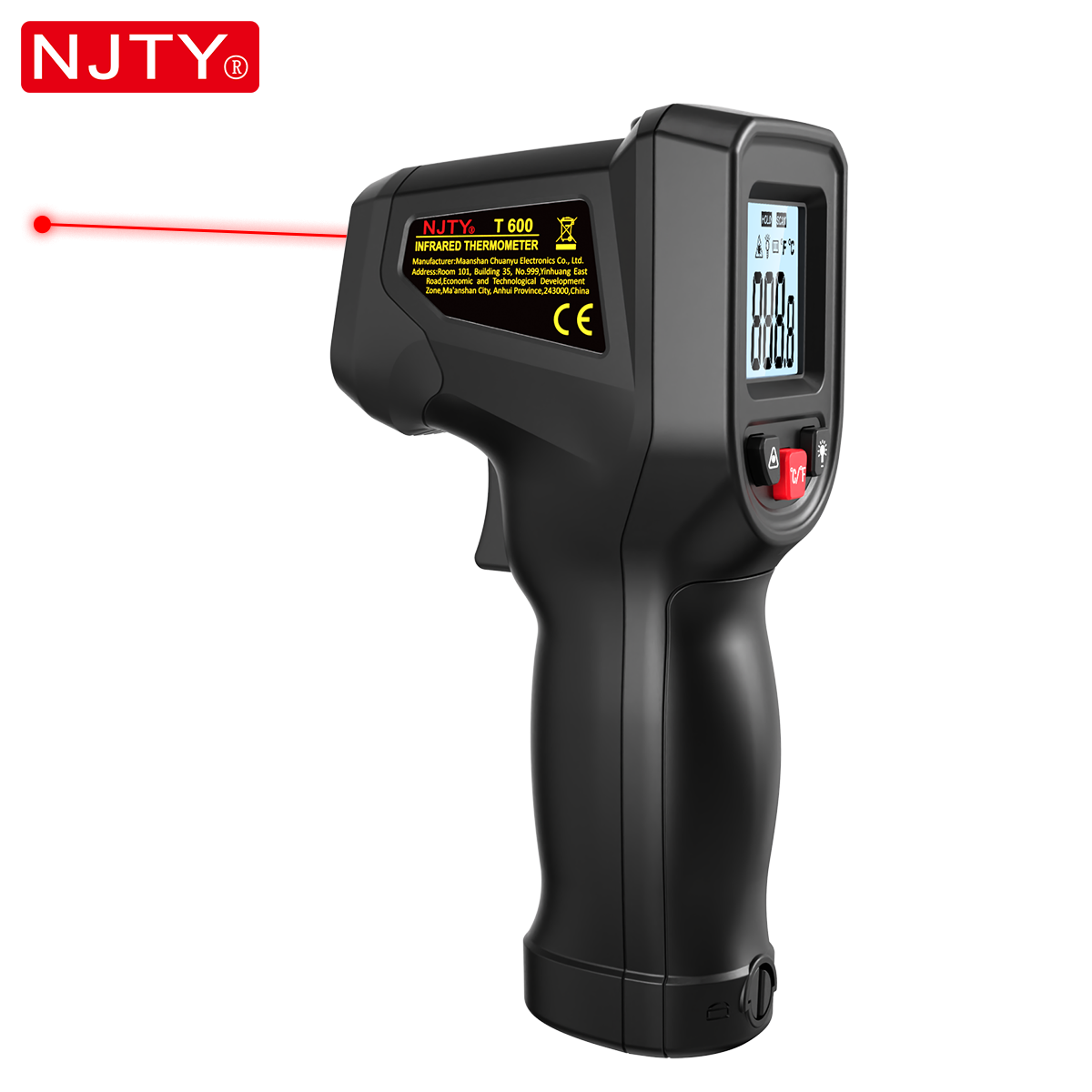 Industrial Infrared Laser - NJTY T600 Infraroodthermometerpistool Contactloos -58 °