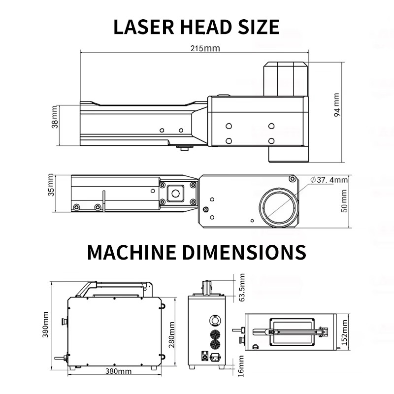 Draagbare rugzakmodel handlase - Industrial Laser Machine Price recensie en prijs