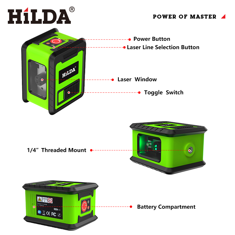 HILDA Laserniveaumeter 2-lijns - Industrial Laser Measurement recensie en prijs