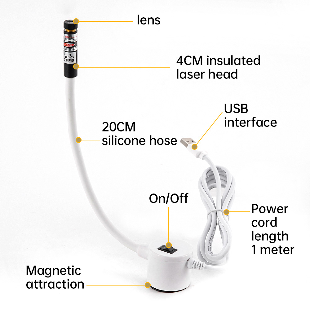 USB-aangedreven rood laserlich - Industrial Laser Light recensie en prijs