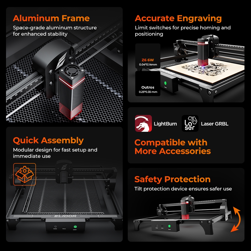 ELIDOR Z6 6W lasergraveerder e - Industrial Laser Blasting recensie en prijs