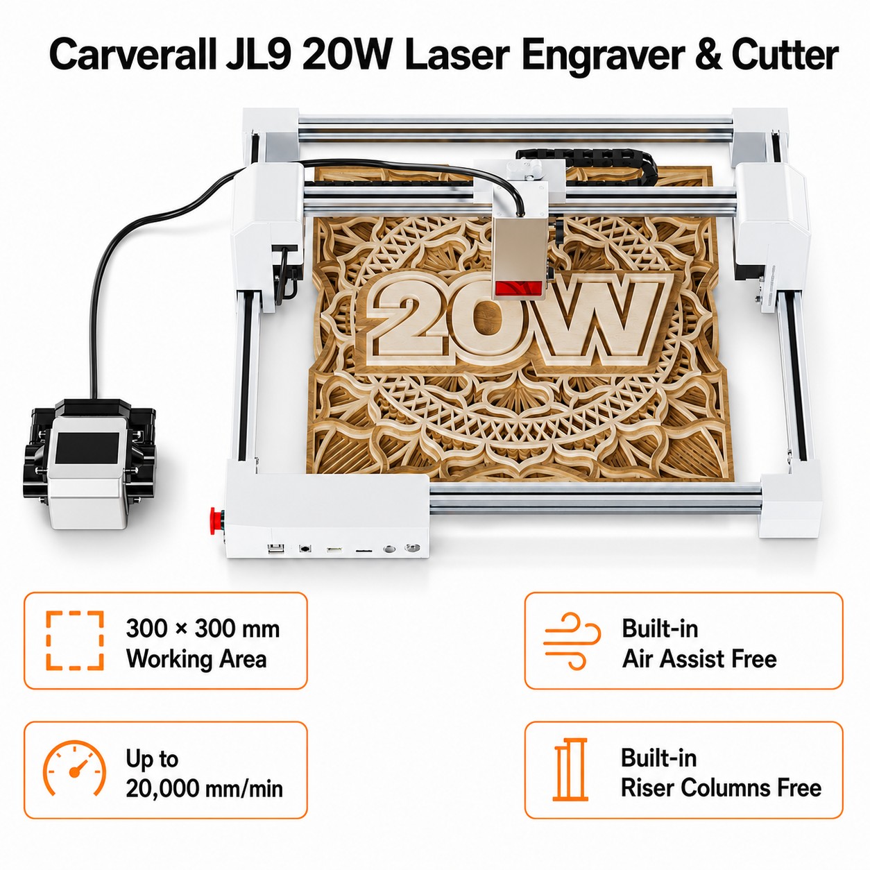 Carverall JL9 20W Lasergraveer - Acrylic Cutting Machine recensie en prijs